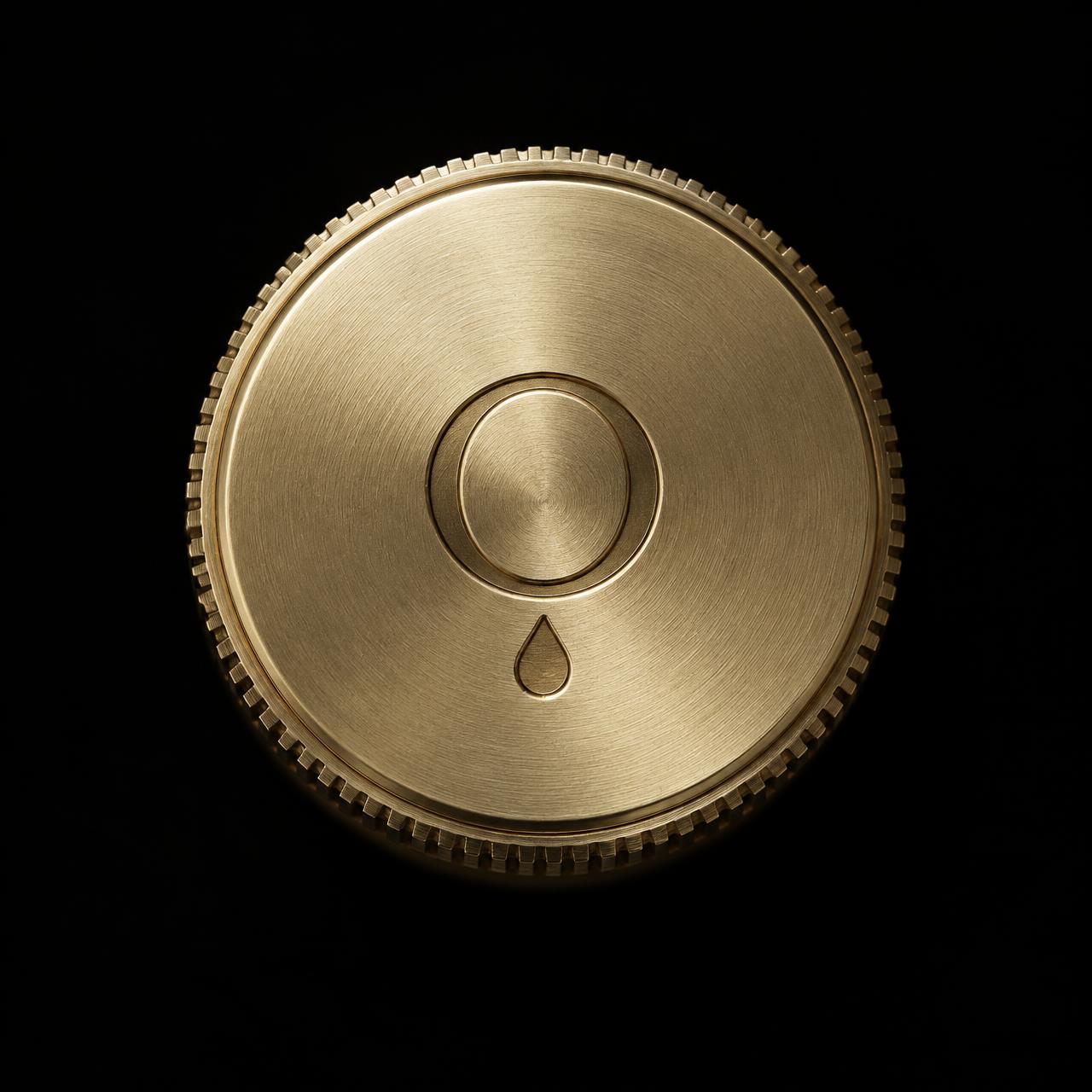 Engraved champagne-gold O Premium cap