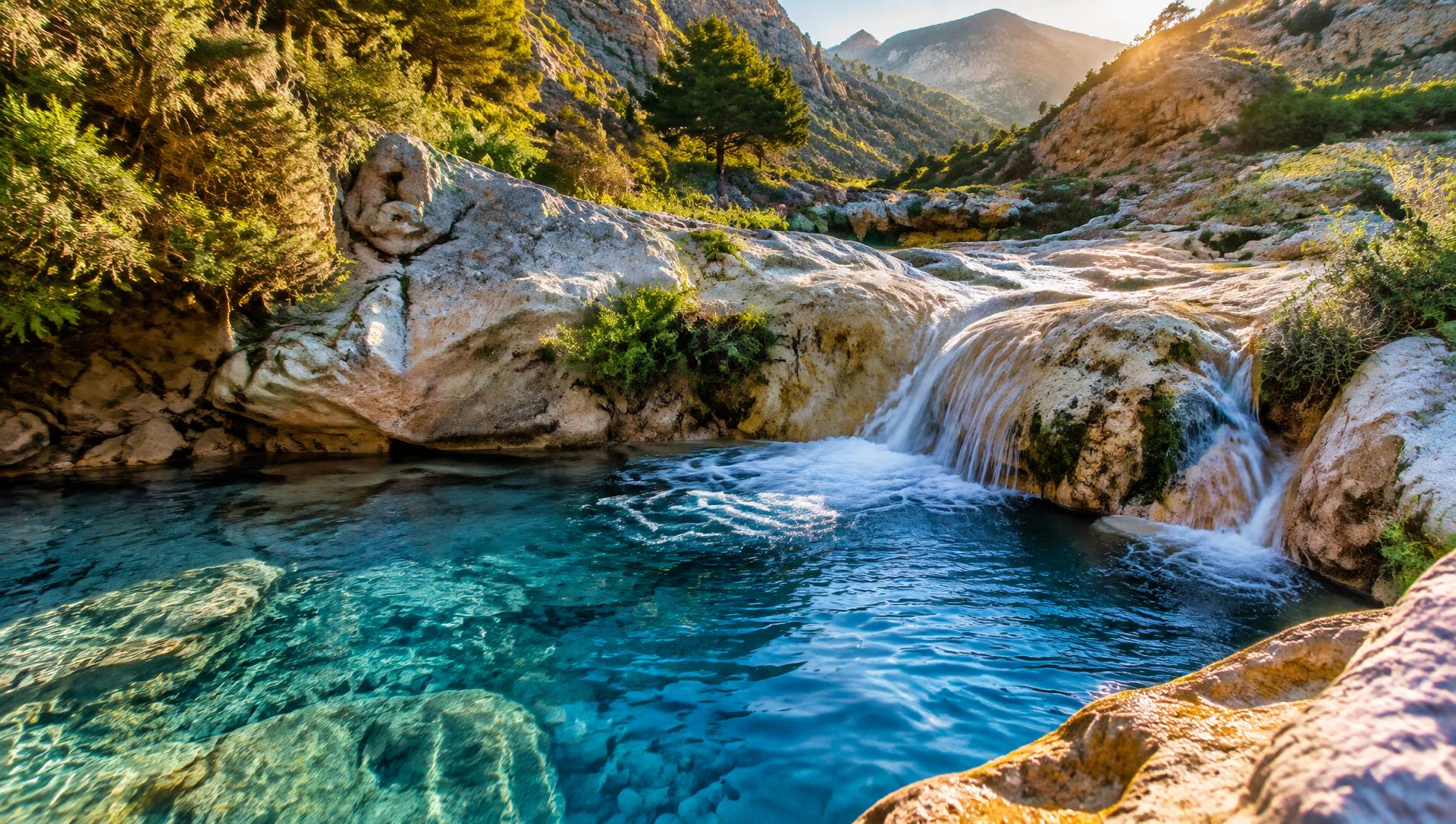 Protected mountain spring